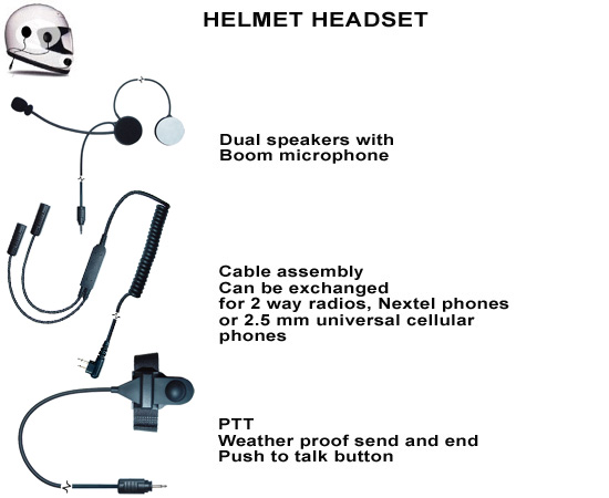 motocycle helmet headset