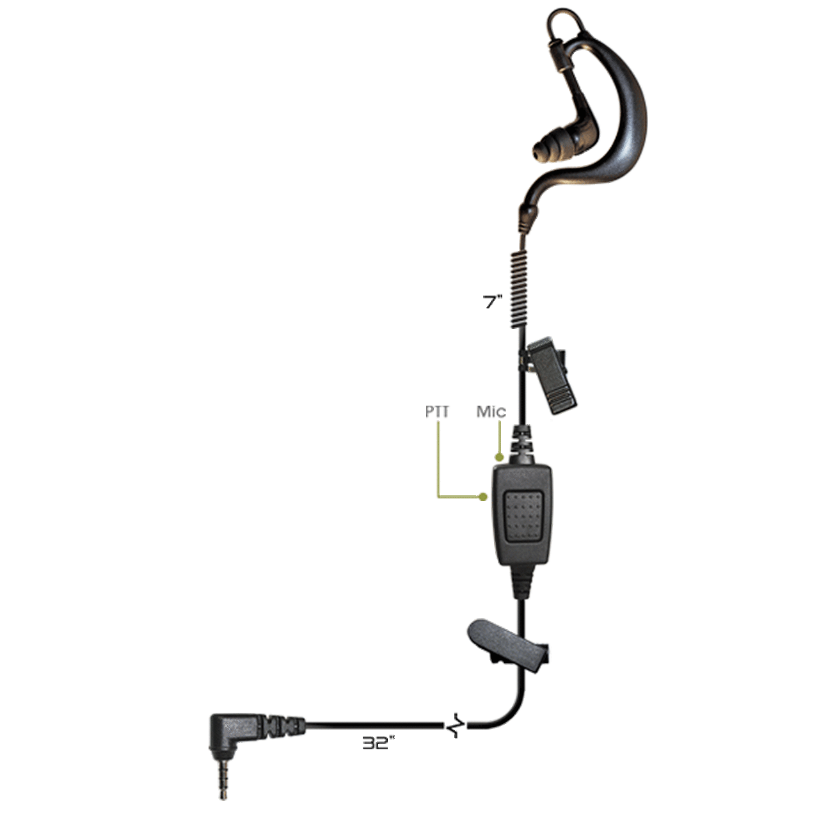Push to Talk Earpiece with 3.5mm Connector 